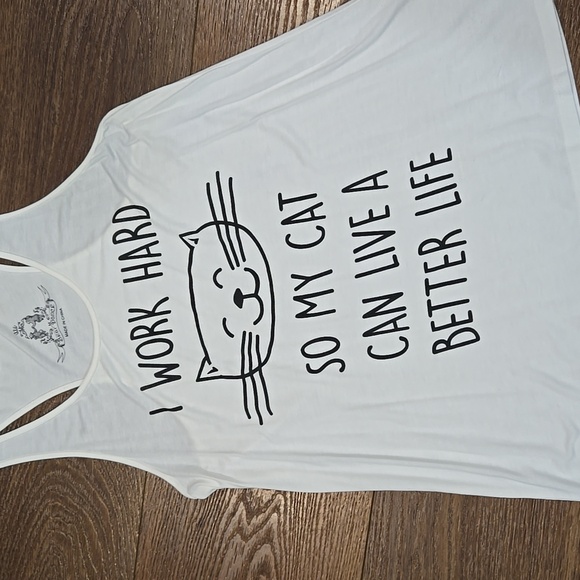 BEAR DANCE RACER BACK GRAPHIC TANK..SIZE MED... #6976 - Picture 2 of 3